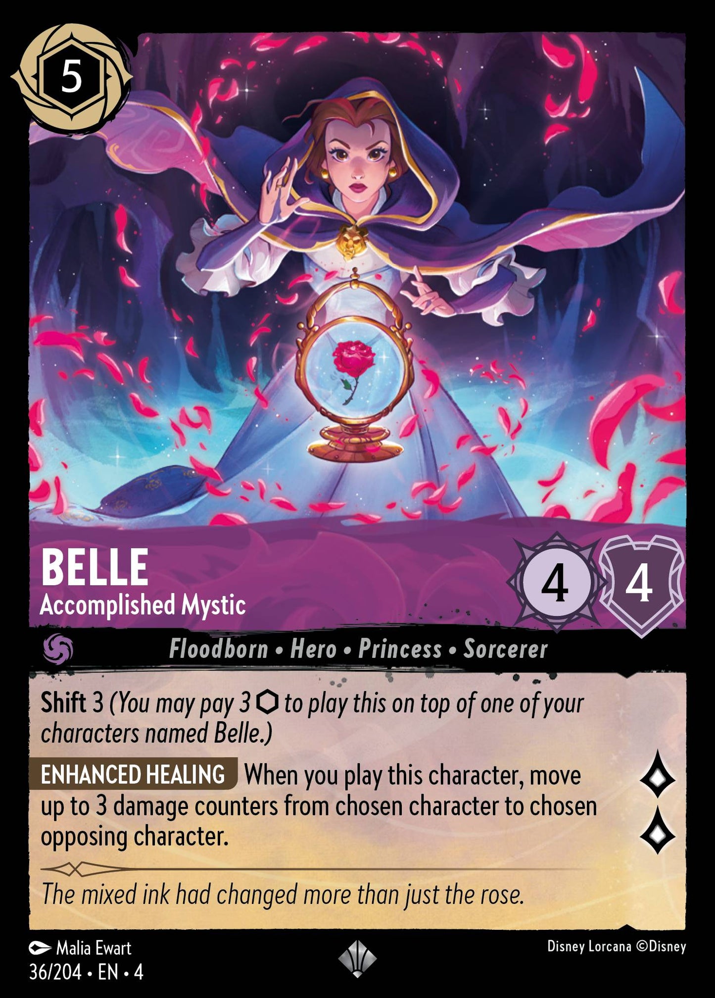 Belle - Accomplished Mystic - Disney Lorcana Card