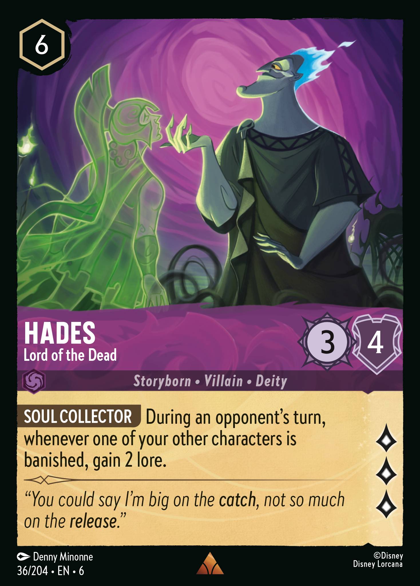 Hades - Lord of the Dead - Rare Lorcana Card