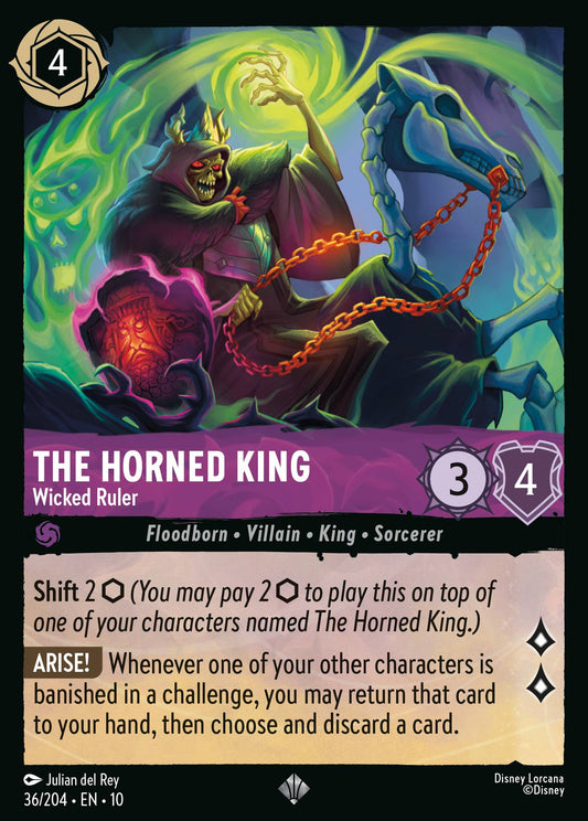 The Horned King - Wicked Ruler - Super Rare Lorcana Card