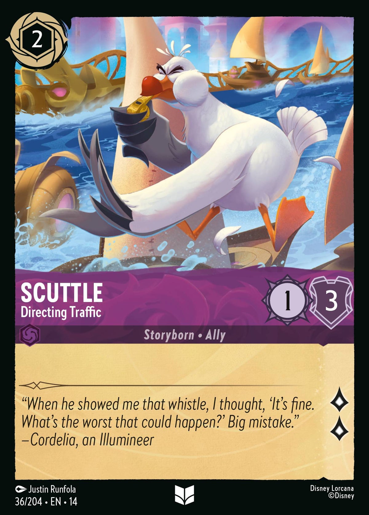 Scuttle - Directing Traffic - Uncommon Lorcana Card