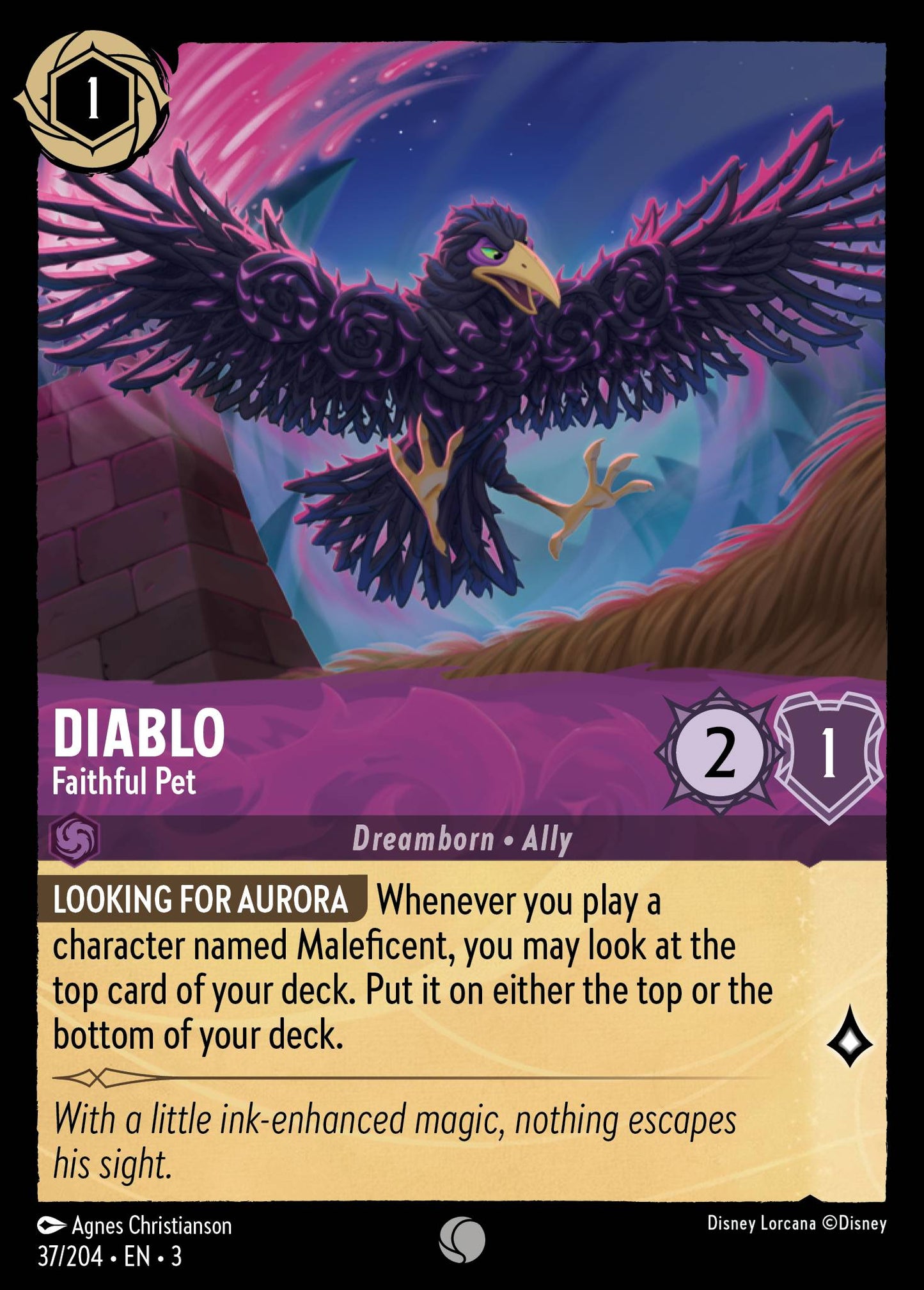 Diablo - Faithful Pet - Common Lorcana Card