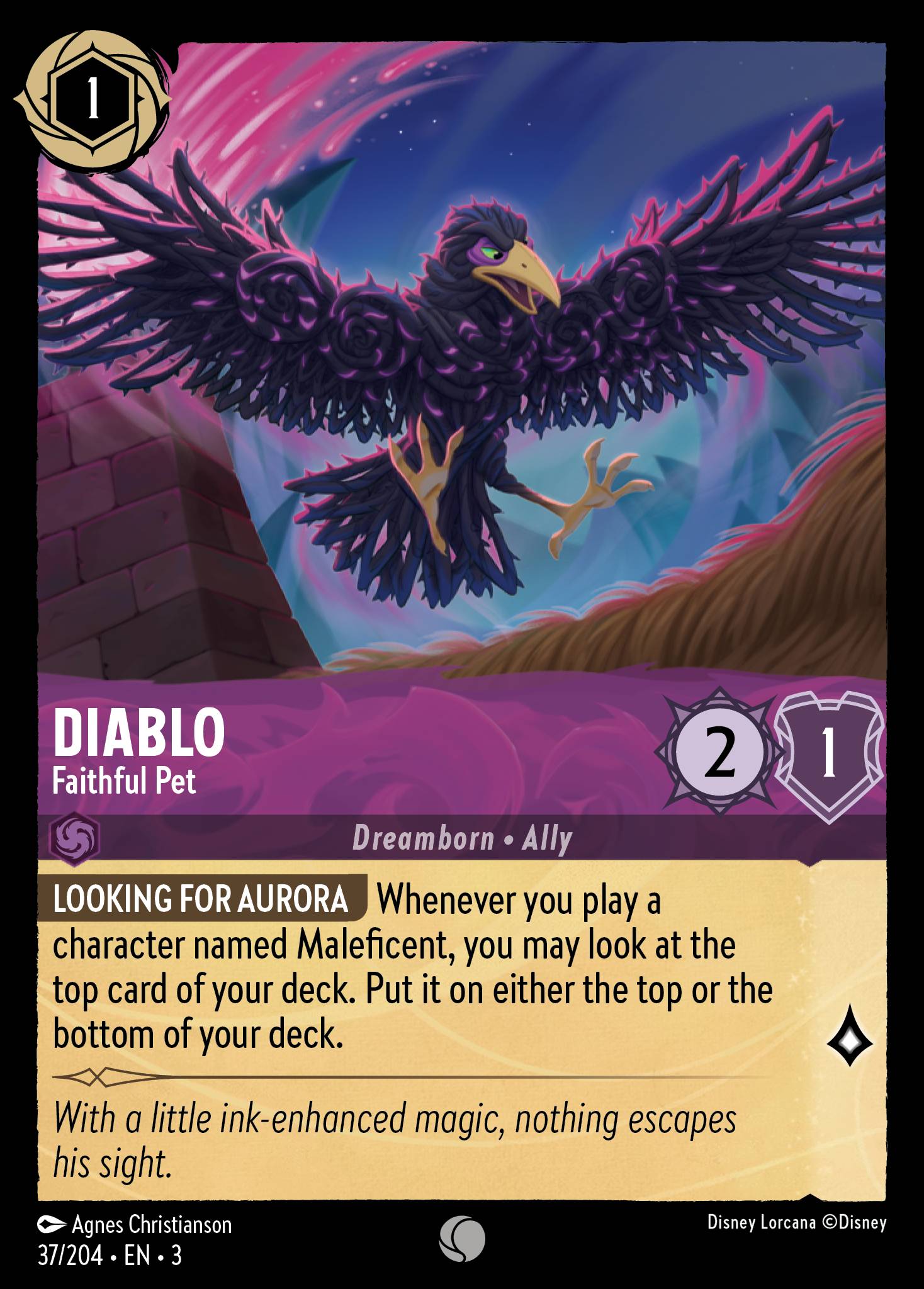 Diablo - Faithful Pet - Common Lorcana Card