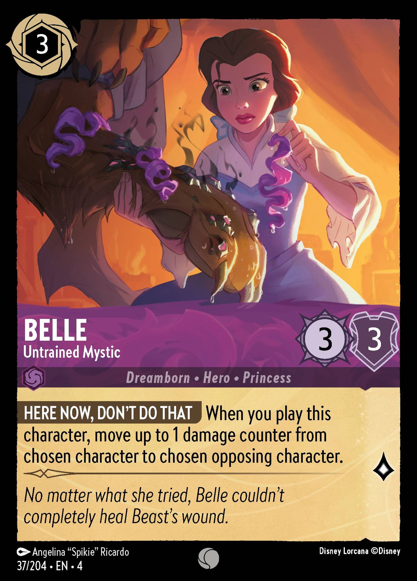 Belle - Untrained Mystic - Disney Lorcana Card