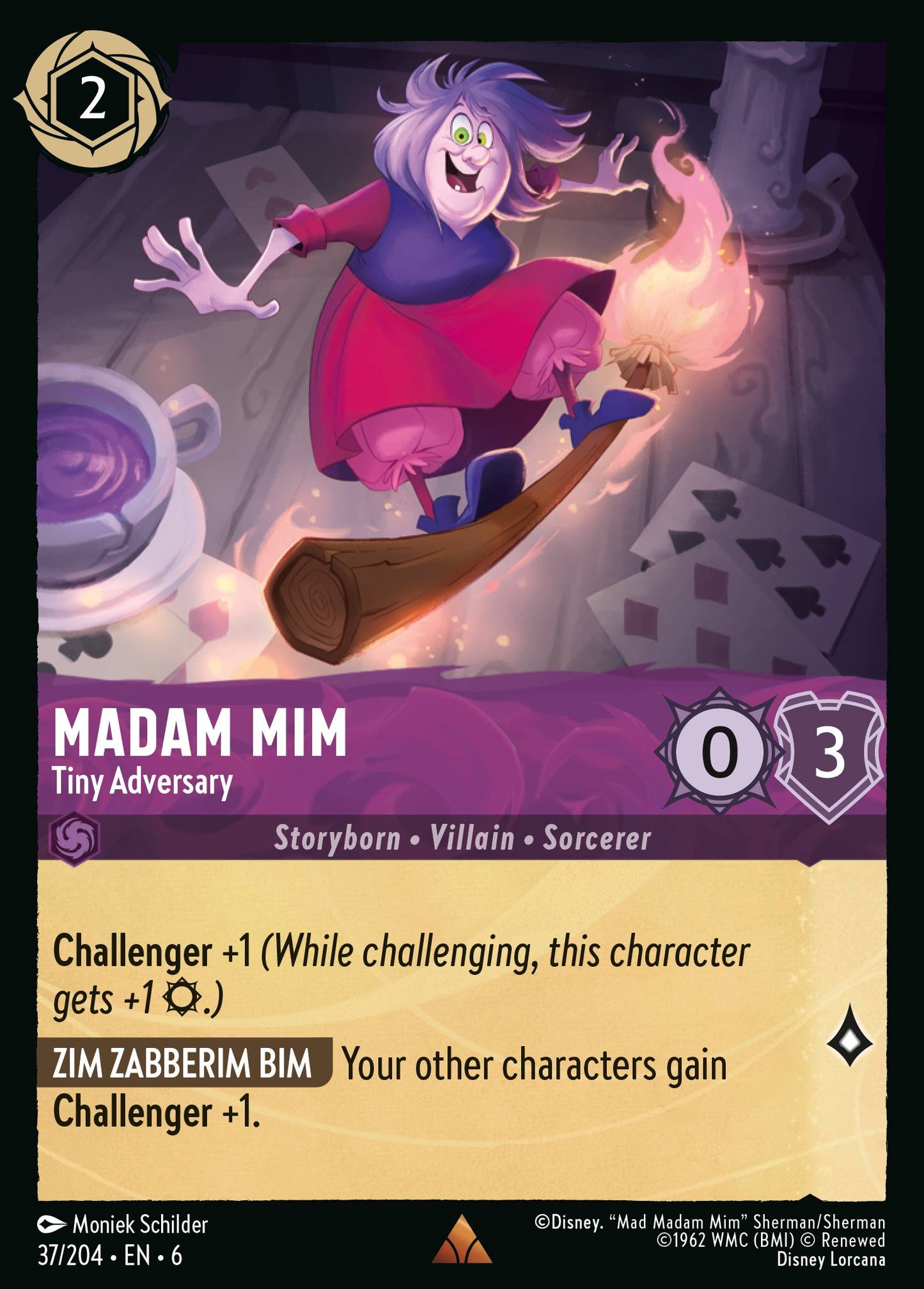 Madam Mim - Tiny Adversary - Rare Lorcana Card