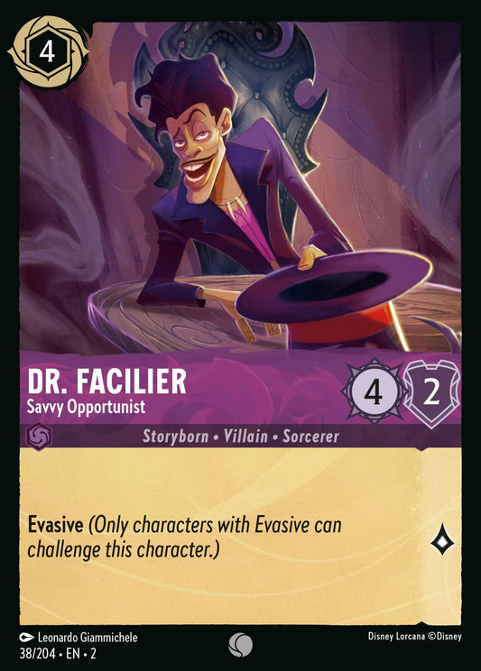 Dr. Facilier - Savvy Opportunist - Common Lorcana Card