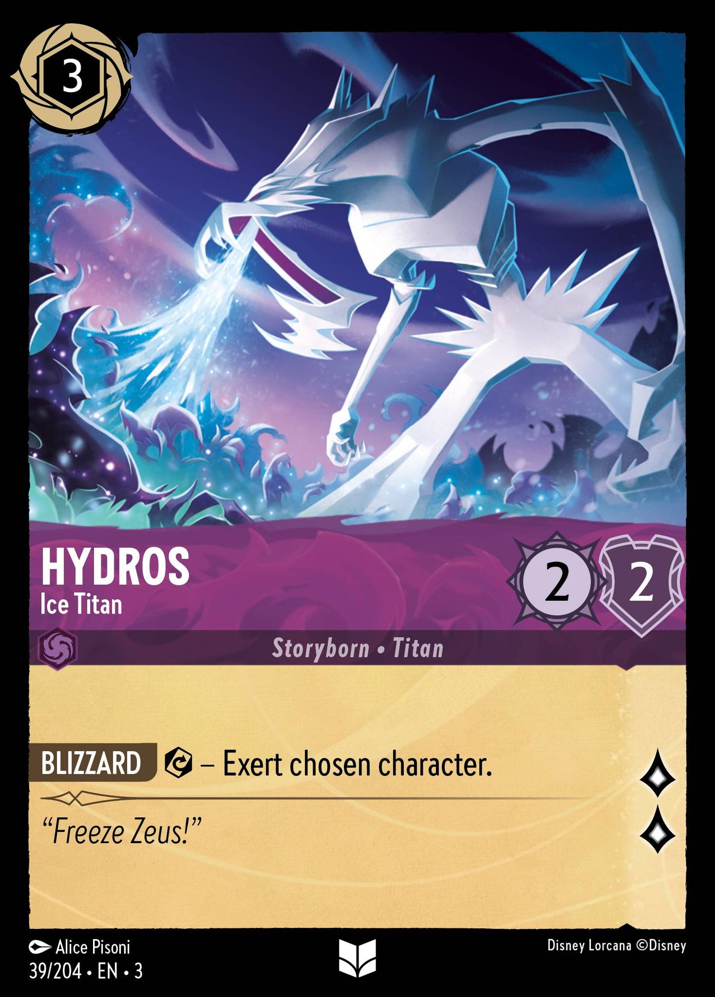 Hydros - Ice Titan - Uncommon Lorcana Card