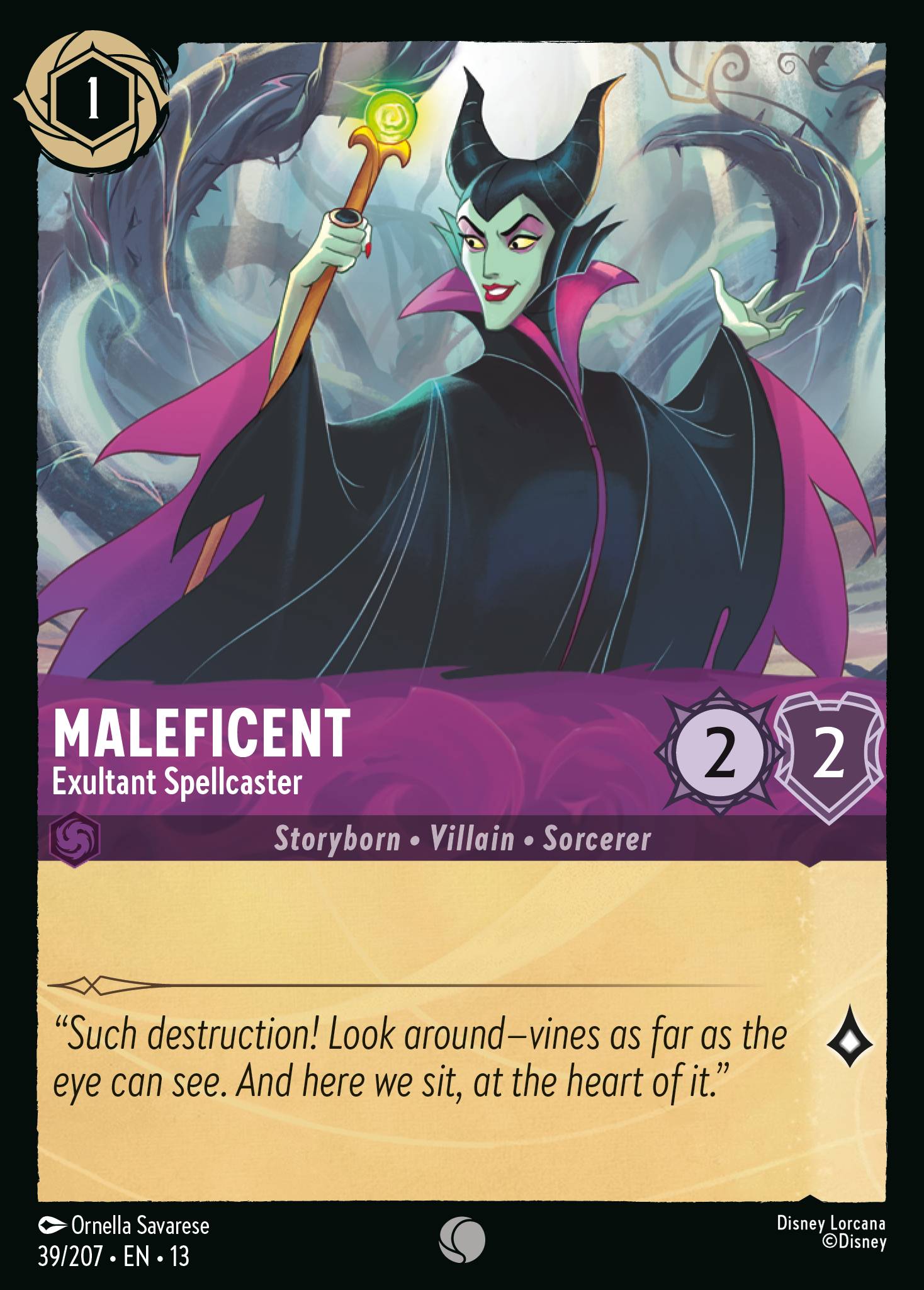 Maleficent - Exultant Spellcaster - Common Lorcana Card