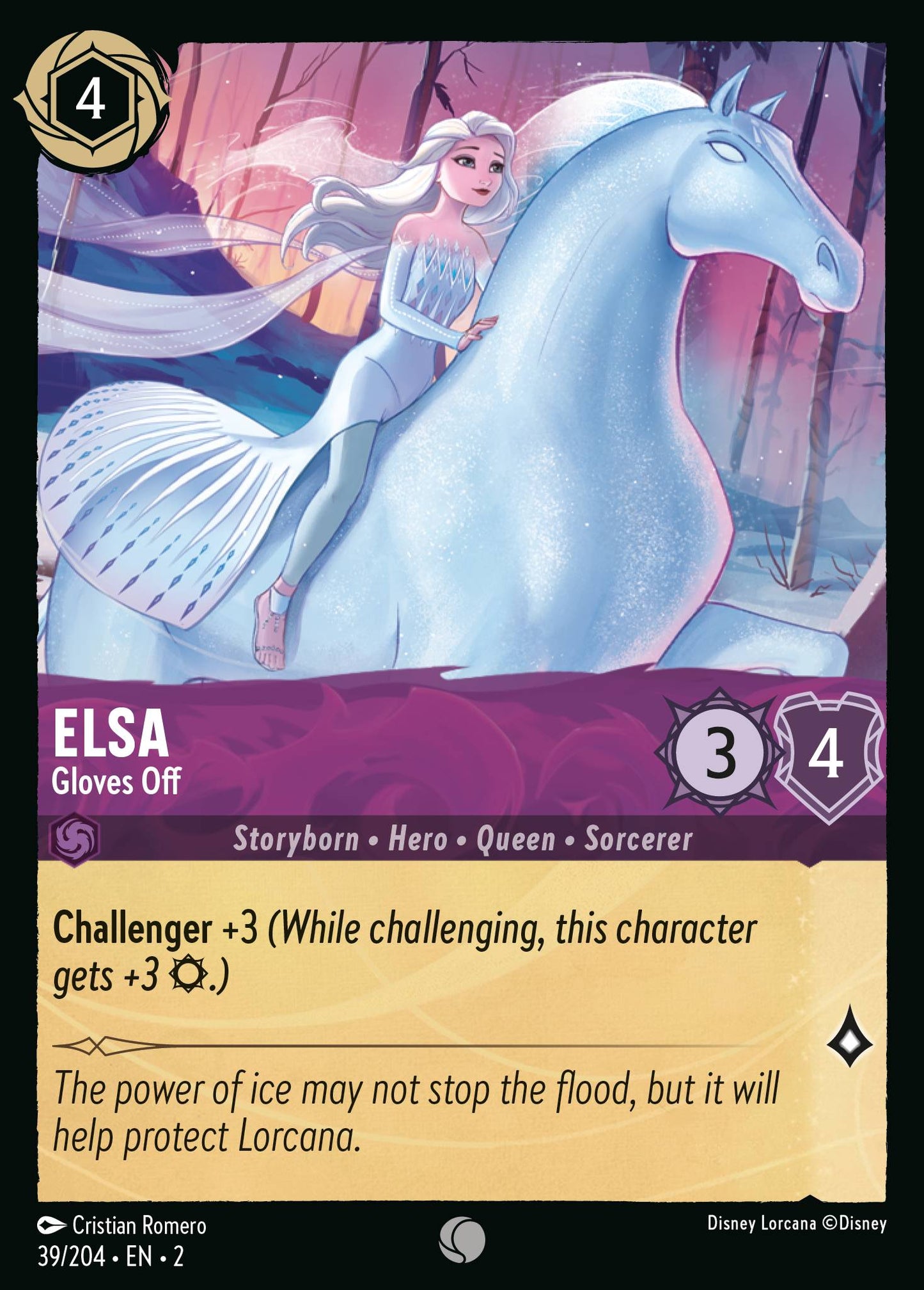 Elsa - Gloves Off - Common Lorcana Card