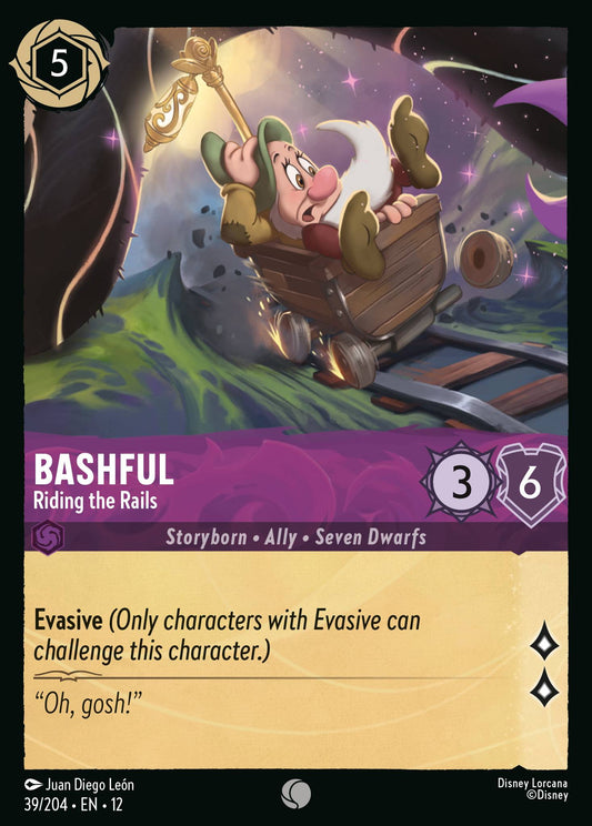 Bashful - Riding the Rails - Common Lorcana Card