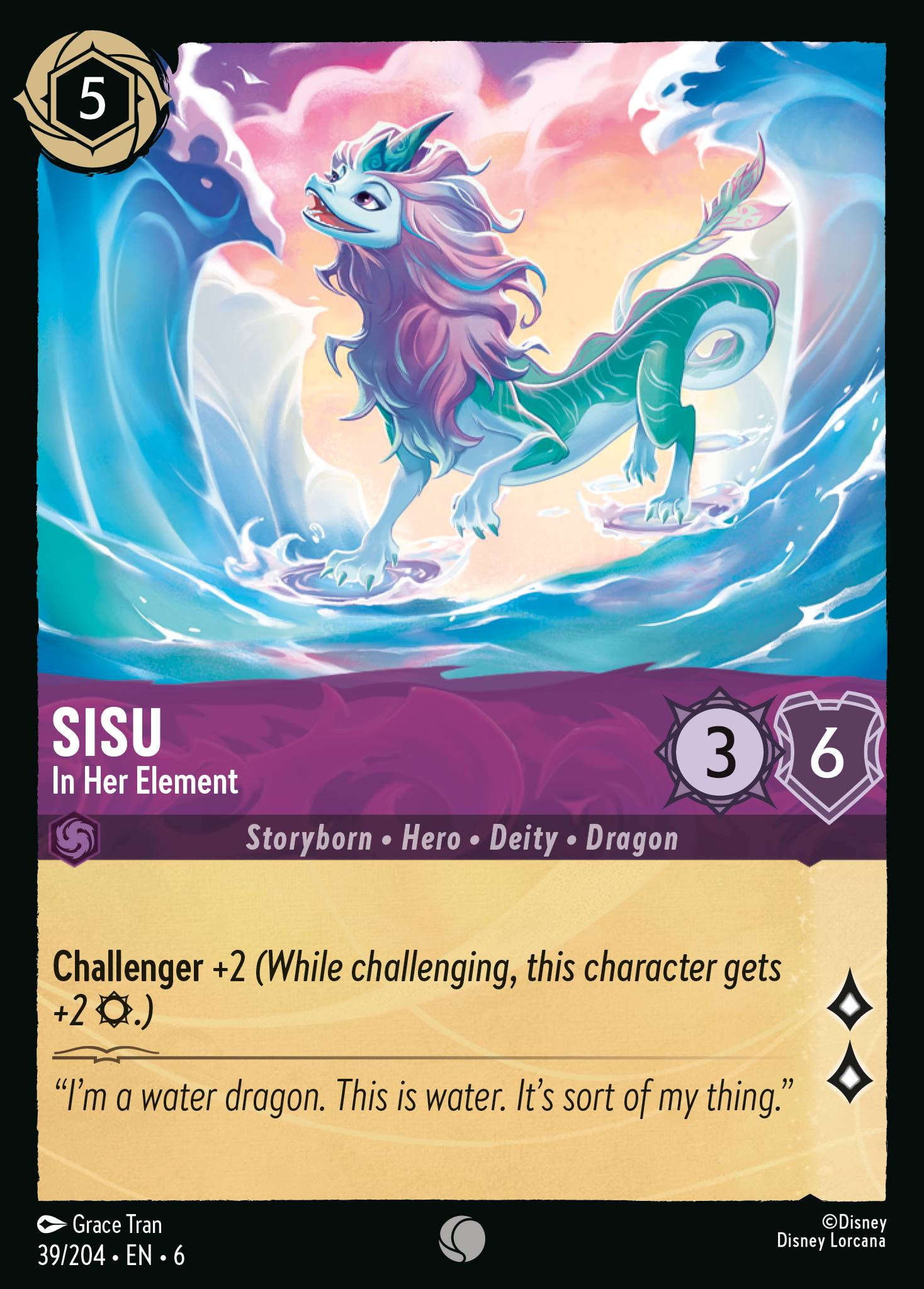 Sisu - In Her Element - Common Lorcana Card