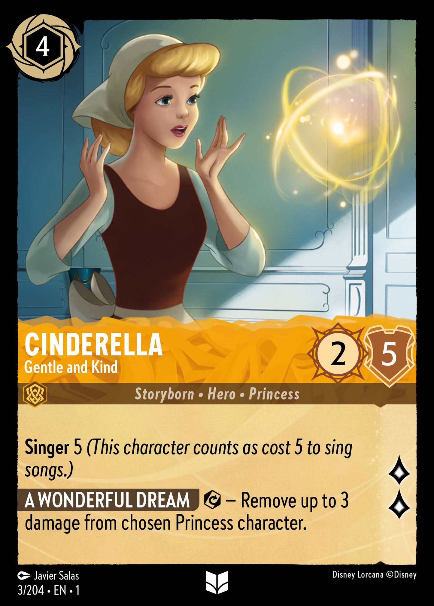 Cinderella - Gentle and Kind - Uncommon Lorcana Card