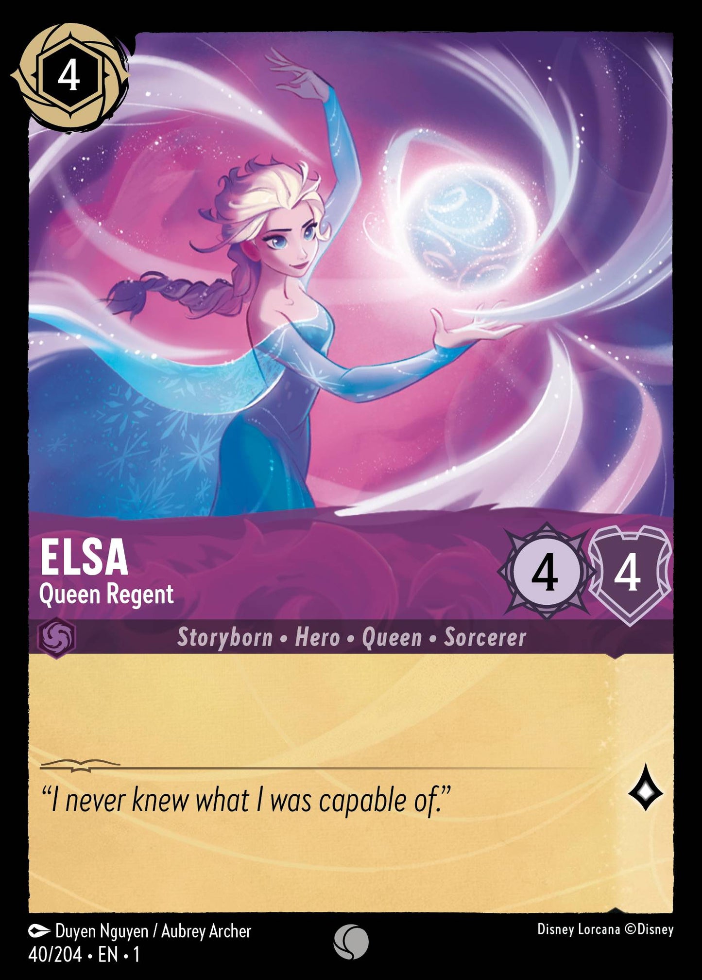 Elsa - Queen Regent - Common Lorcana Card