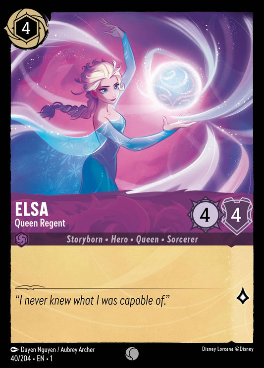 Elsa - Queen Regent - Common Lorcana Card