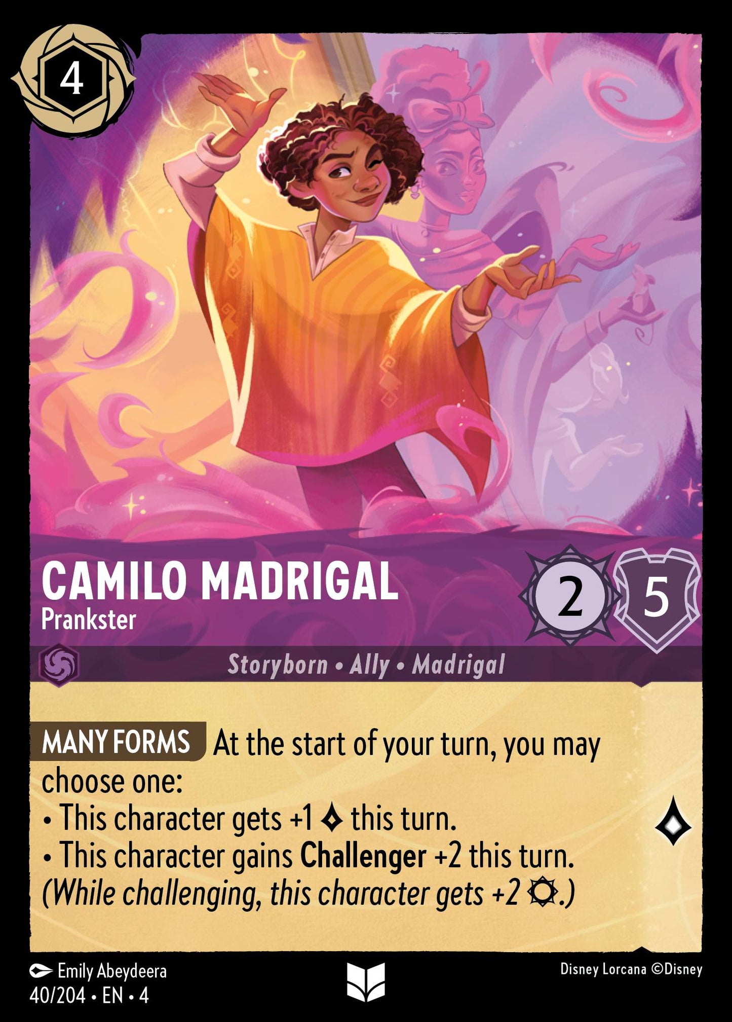 Camilo Madrigal - Prankster - Disney Lorcana Card