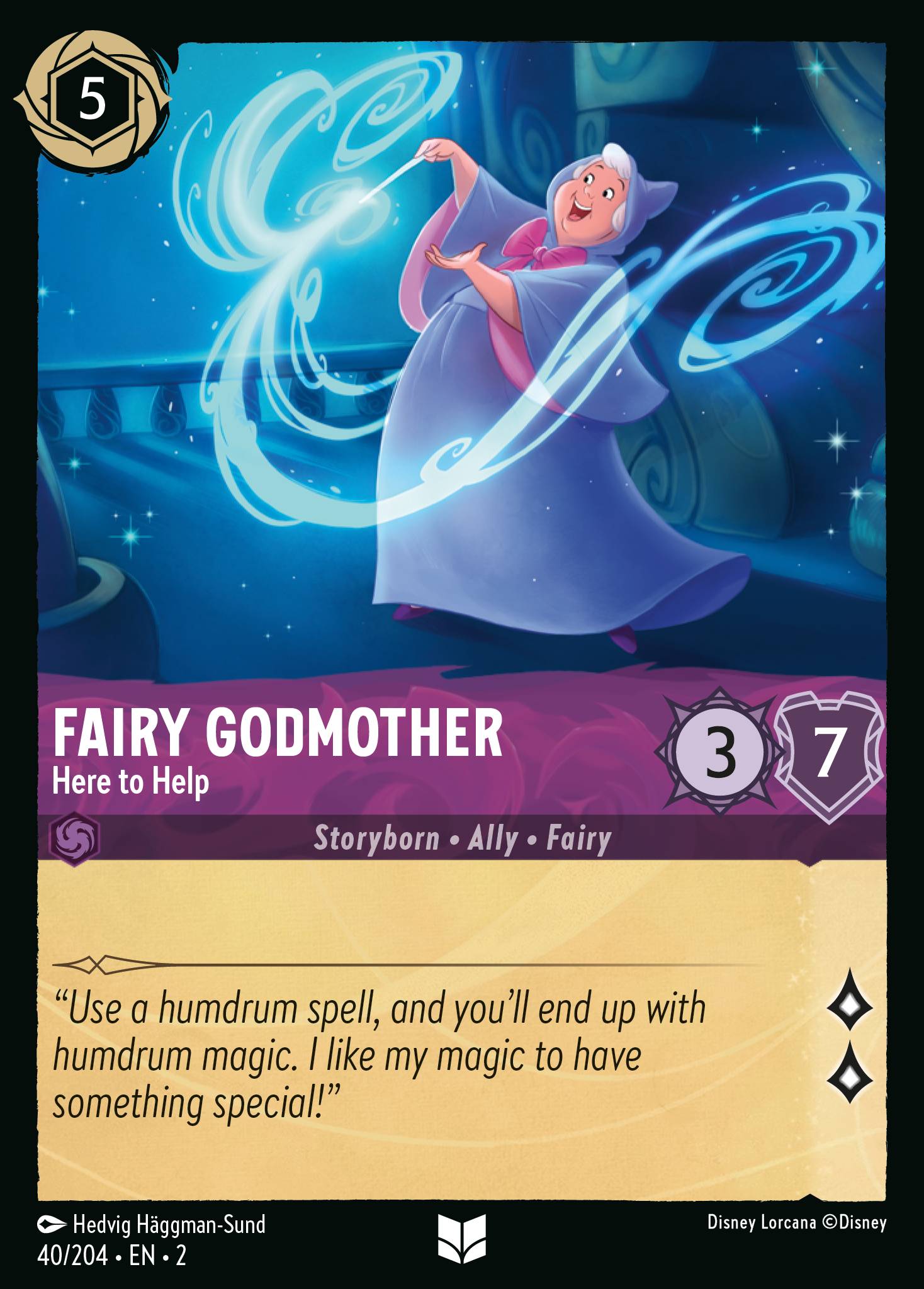 Fairy Godmother - Here to Help - Uncommon Lorcana Card
