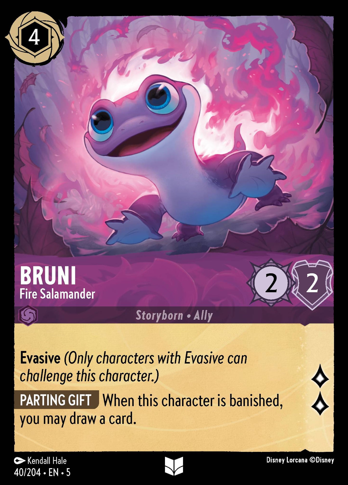 Bruni - Fire Salamander - Uncommon Lorcana Card