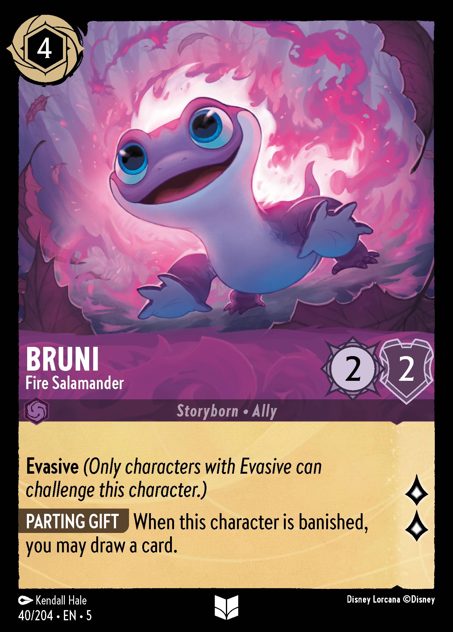 Bruni - Fire Salamander - Uncommon Lorcana Card