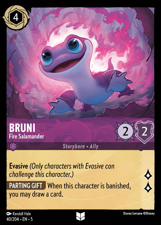 Bruni - Fire Salamander - Uncommon Lorcana Card