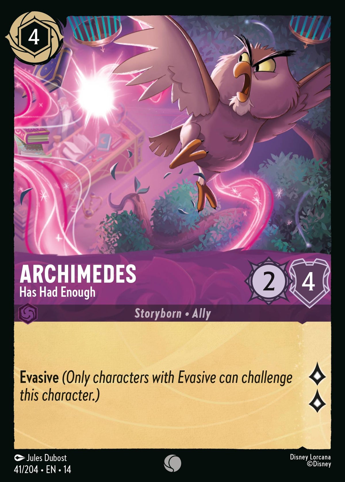 Archimedes - Has Had Enough - Common Lorcana Card