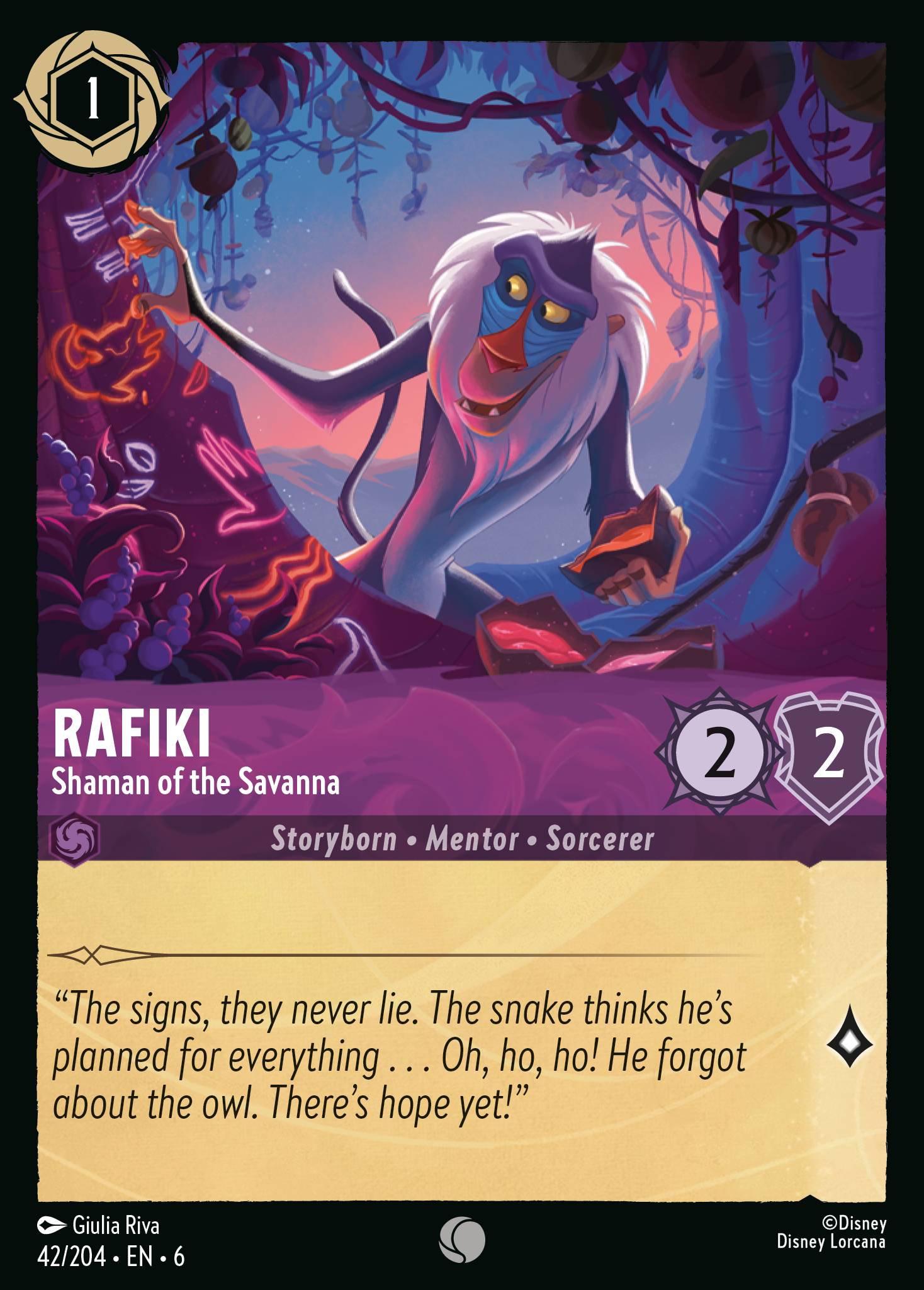 Rafiki - Shaman of the Savanna - Common Lorcana Card