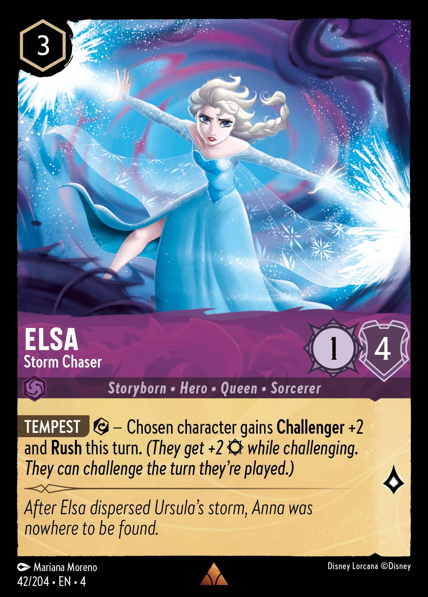 Elsa - Storm Chaser - Rare Lorcana Card