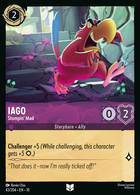 Iago - Stompin' Mad - Uncommon Lorcana Card