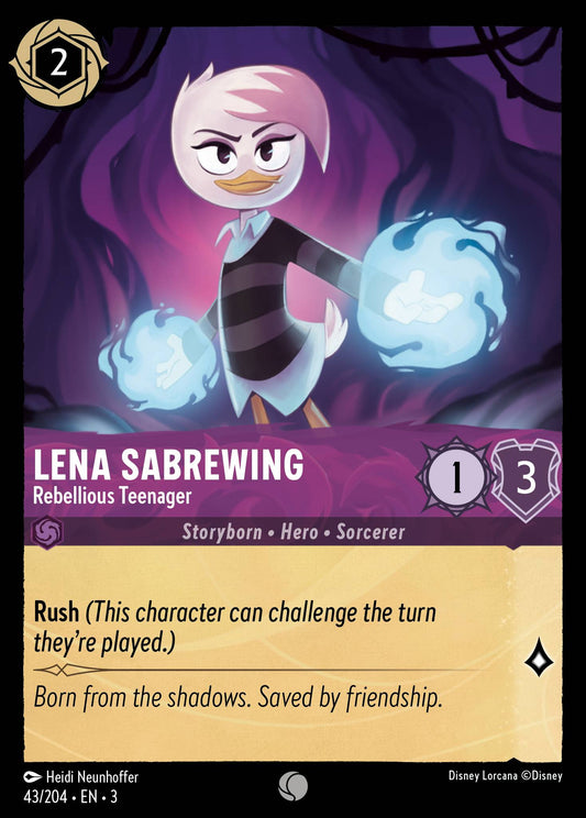 Lena Sabrewing - Rebellious Teenager - Common Lorcana Card