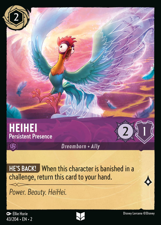 HeiHei - Persistent Presence - Uncommon Lorcana Card