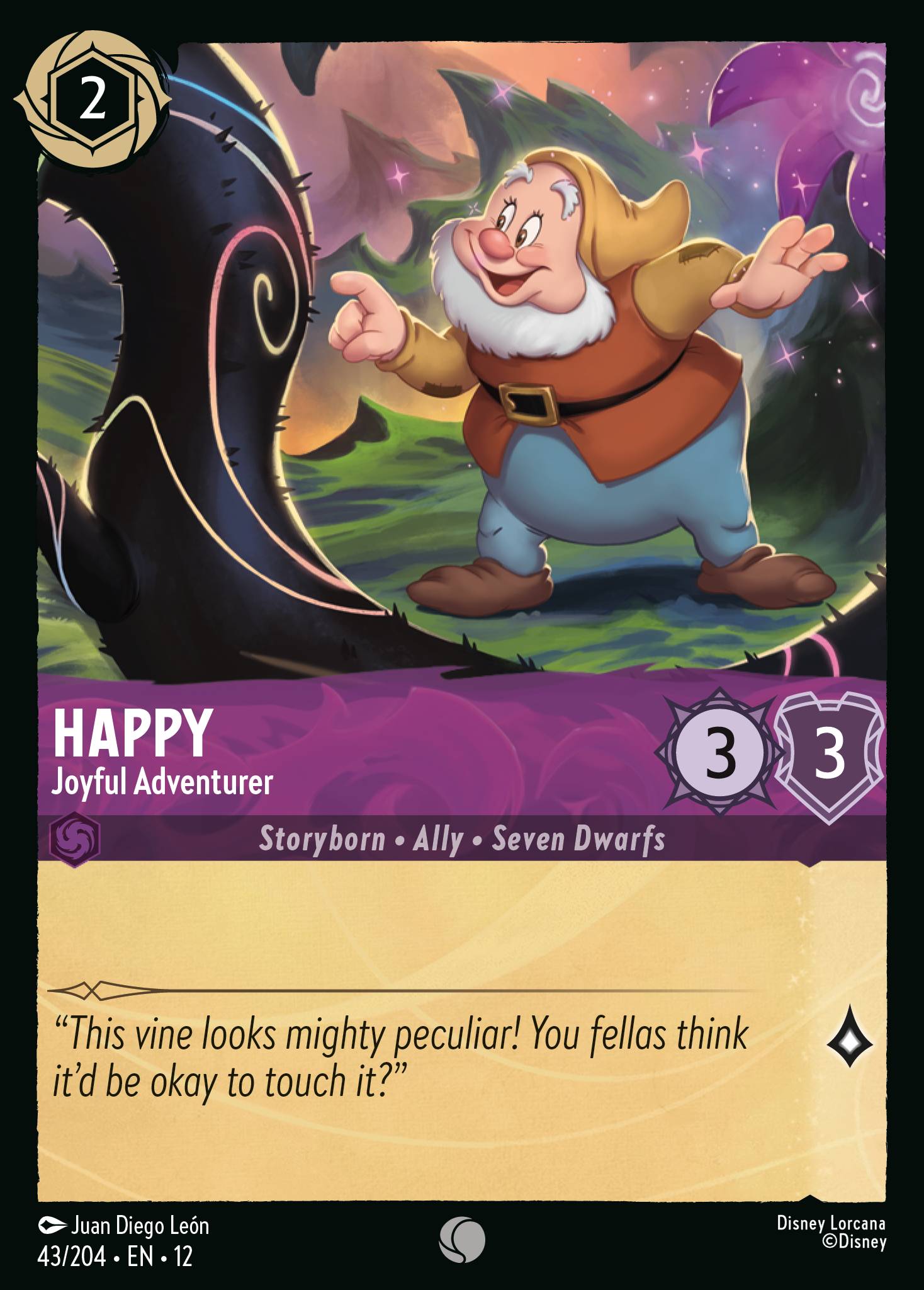 Happy - Joyful Adventurer - Common Lorcana Card