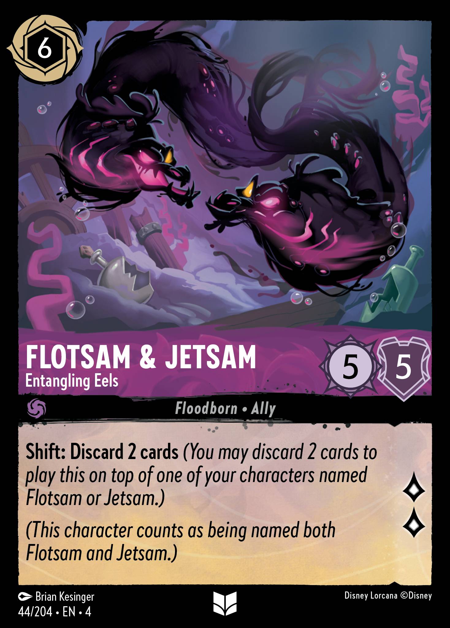 Flotsam & Jetsam - Entangling Eels - Disney Lorcana Card