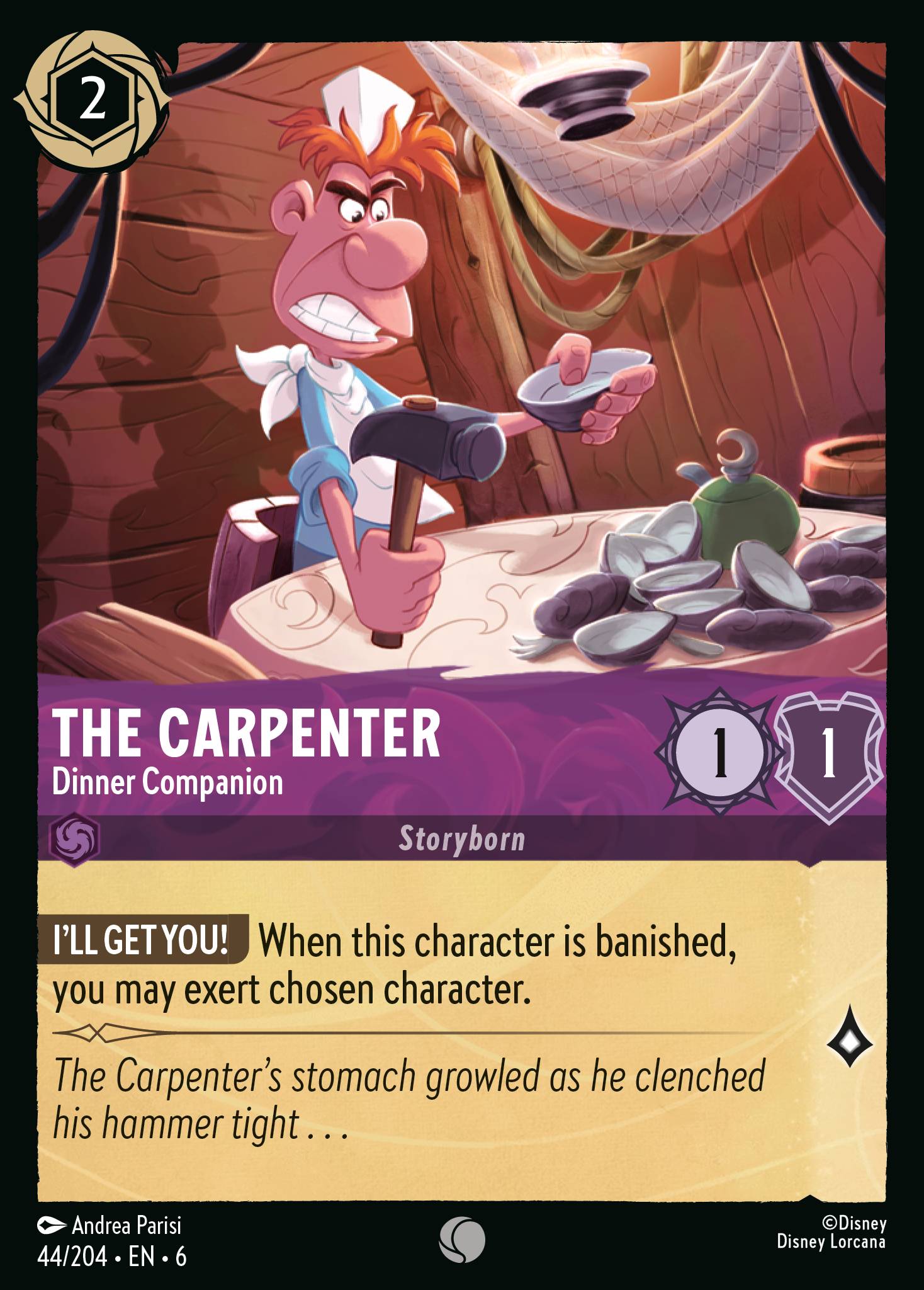 The Carpenter - Dinner Companion - Common Lorcana Card