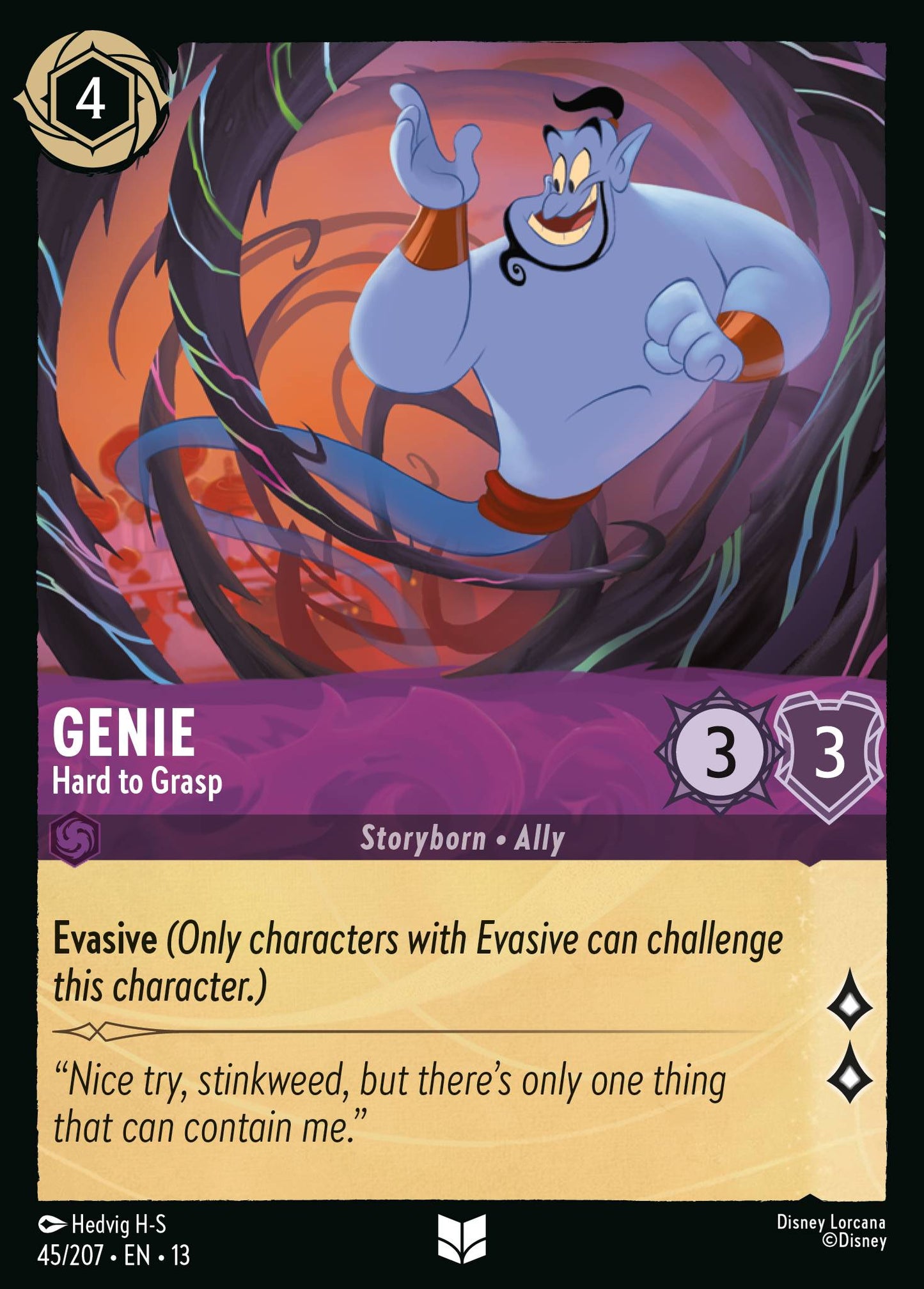 Genie - Hard to Grasp - Uncommon Lorcana Card