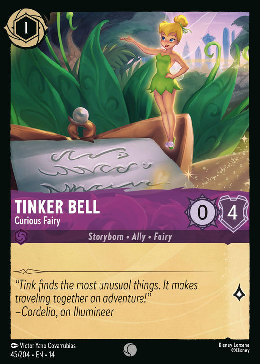 Tinker Bell - Curious Fairy - Common Lorcana Card