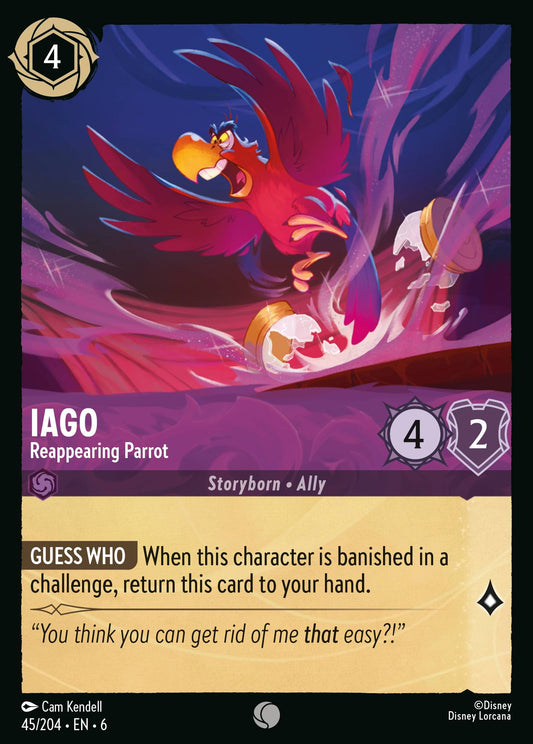 Iago - Reappearing Parrot - Common Lorcana Card
