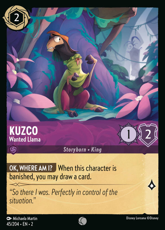 Kuzco - Wanted Llama - Common Lorcana Card