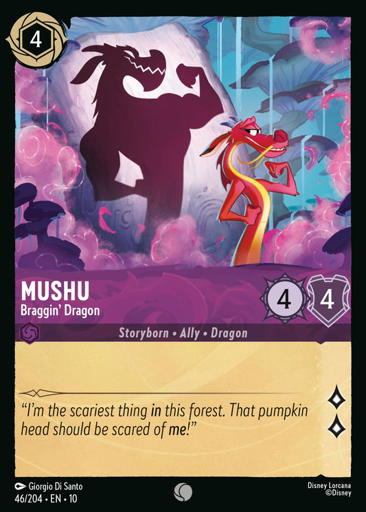 Mushu - Braggin' Dragon - Common Lorcana Card