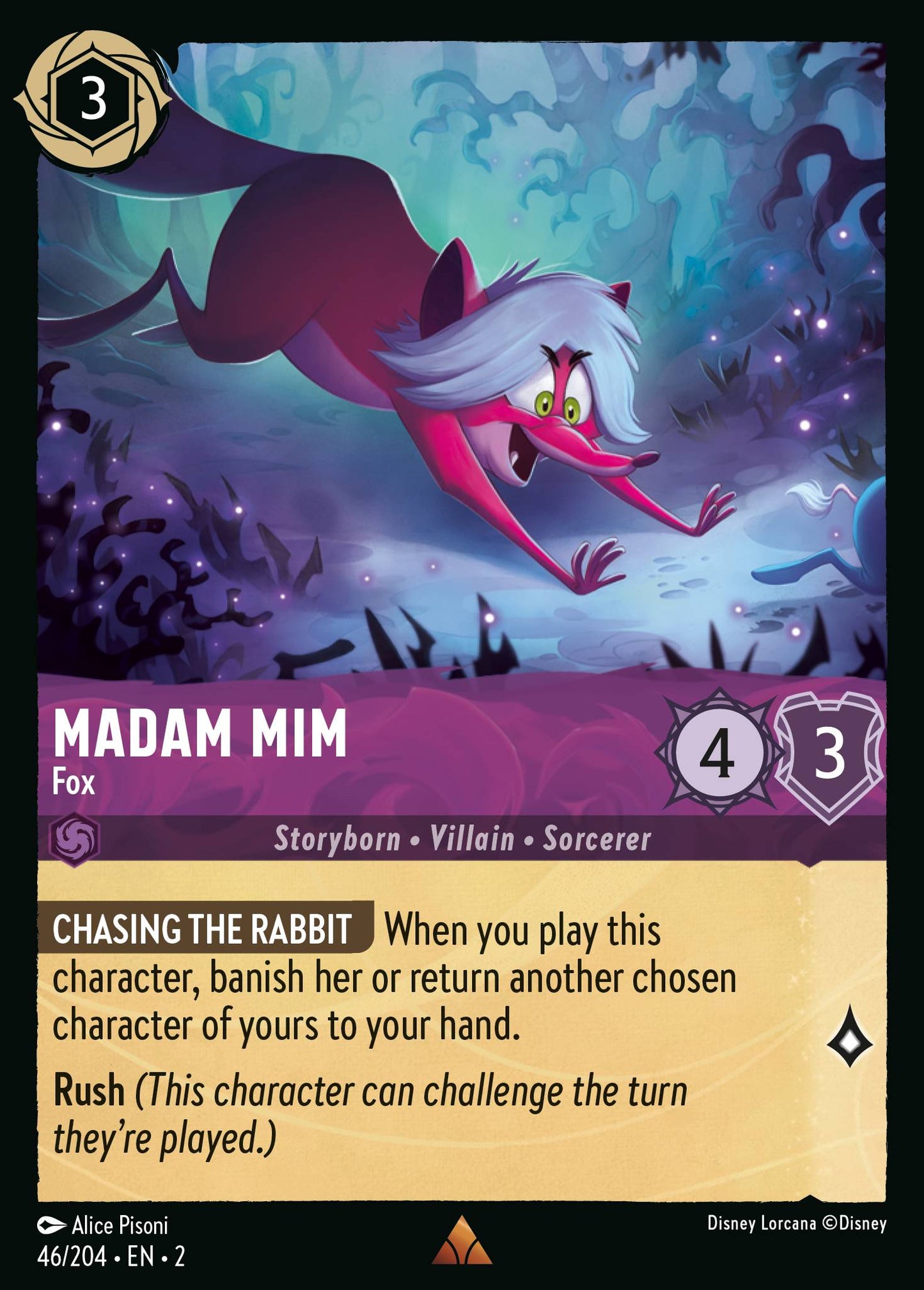 Madam Mim - Fox - Rare Lorcana Card