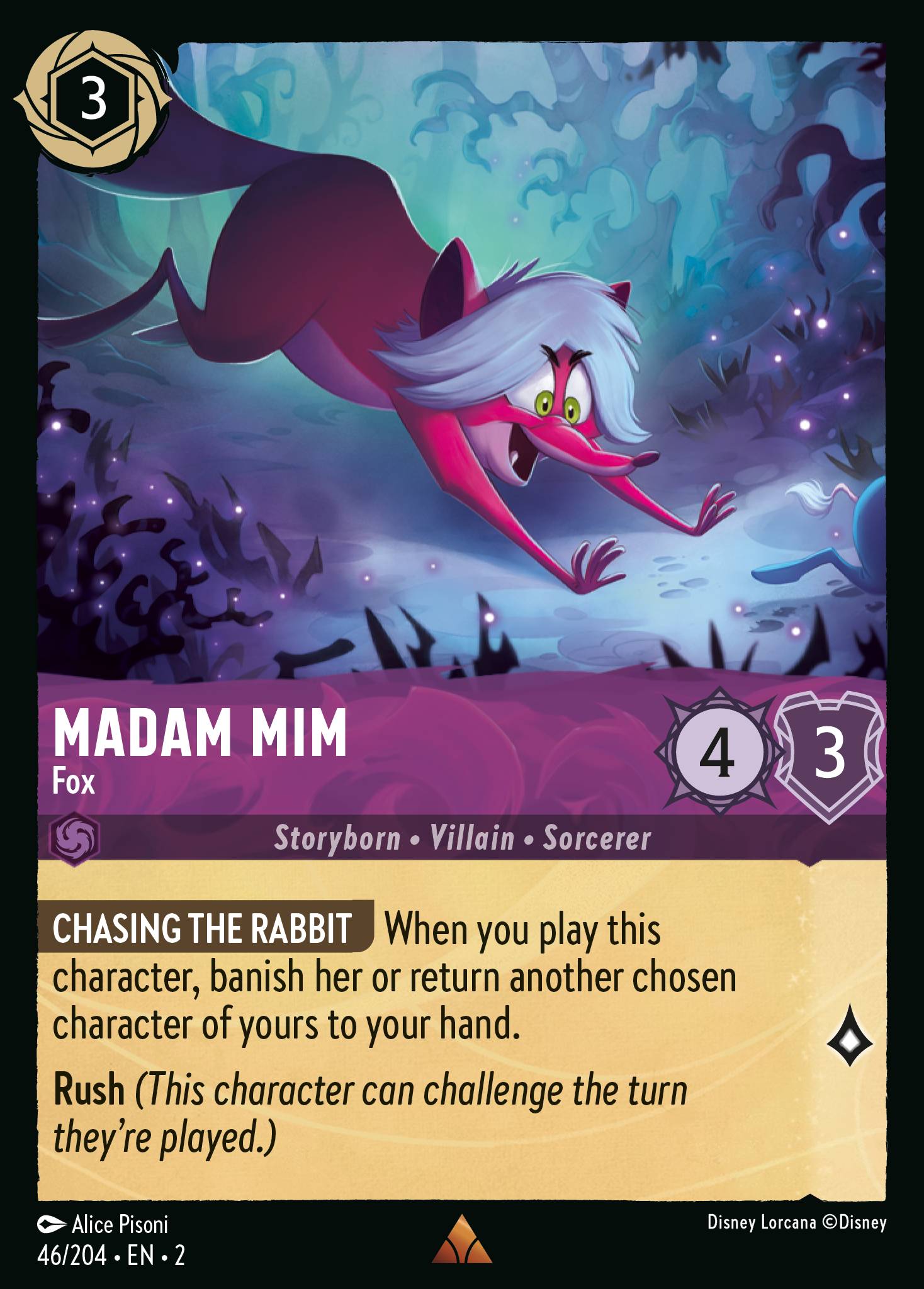 Madam Mim - Fox - Rare Lorcana Card