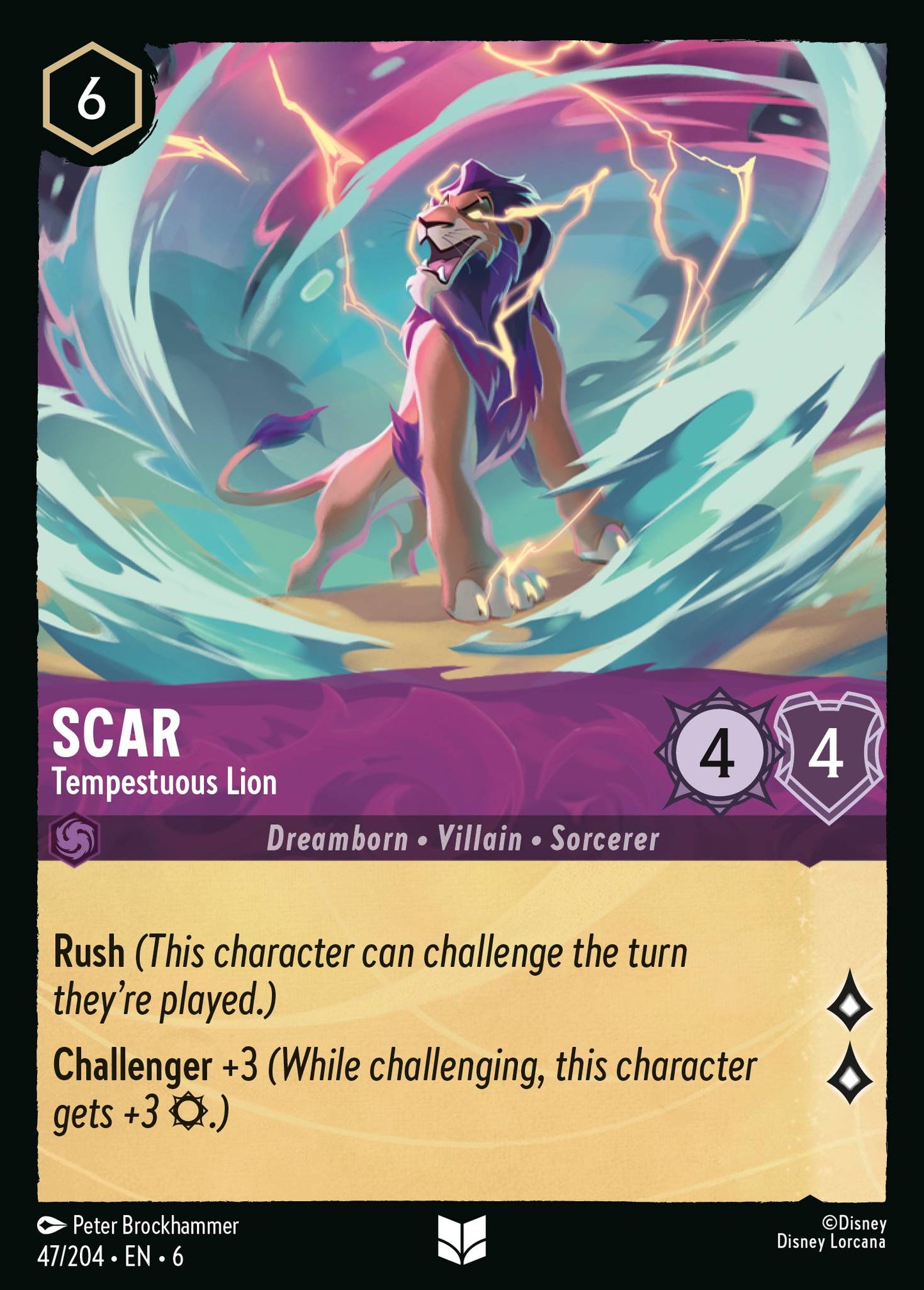 Scar - Tempestuous Lion - Uncommon Lorcana Card