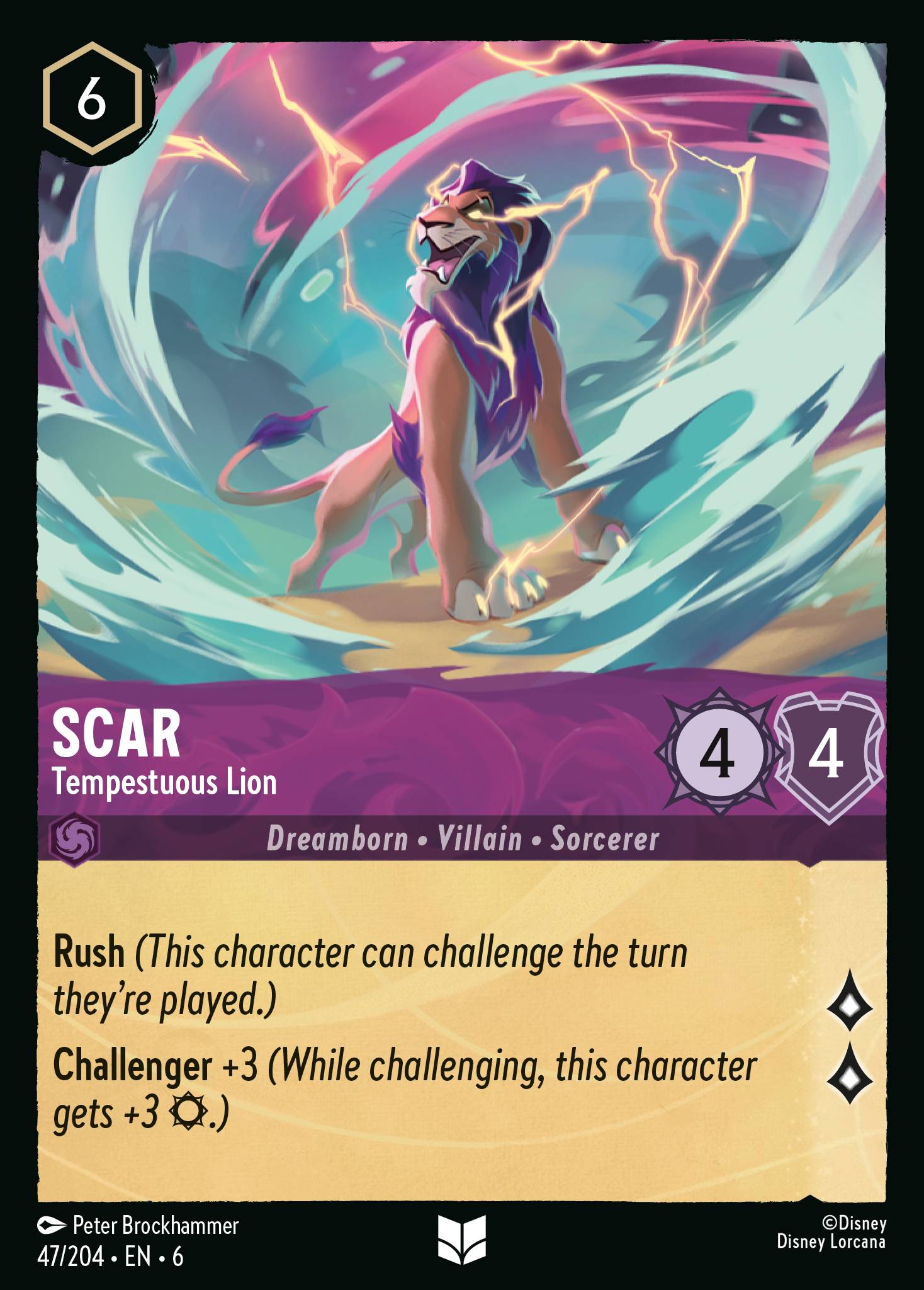 Scar - Tempestuous Lion - Uncommon Lorcana Card