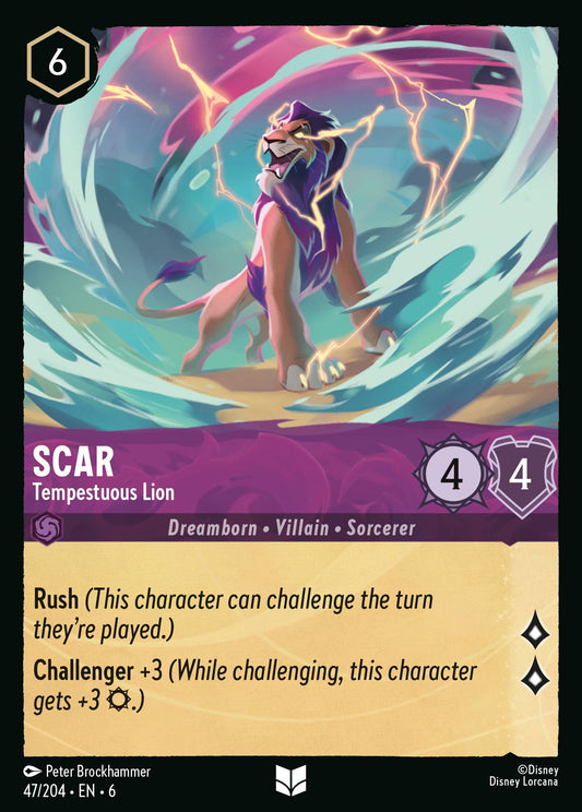 Scar - Tempestuous Lion - Uncommon Lorcana Card