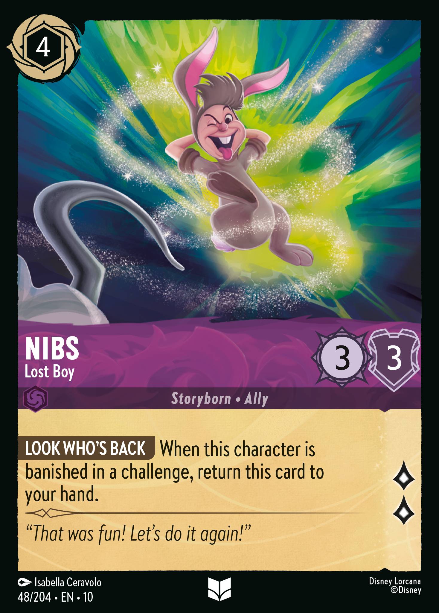 Nibs - Lost Boy - Uncommon Lorcana Card