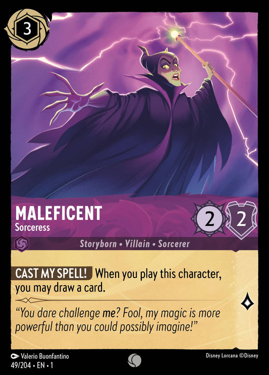 Maleficent - Sorceress - Common Lorcana Card