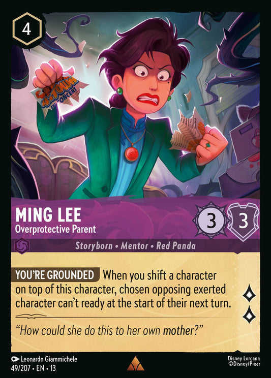 Ming Lee - Overprotective Parent - Rare Lorcana Card