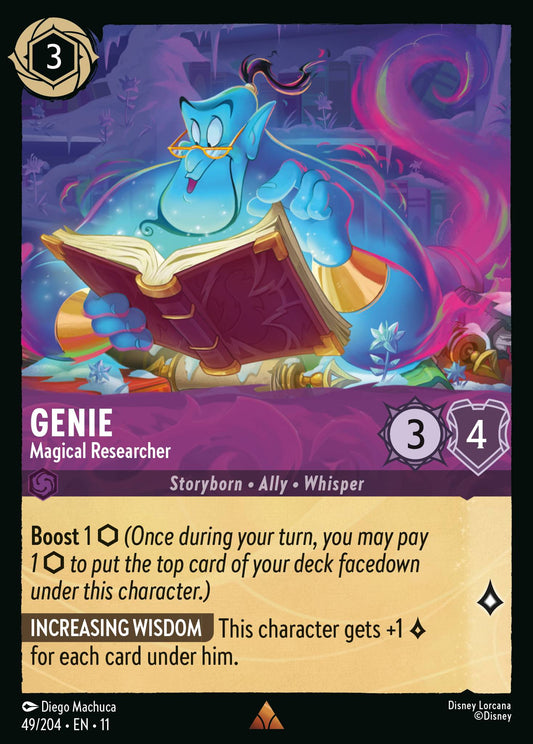 Genie - Magical Researcher - Rare Lorcana Card