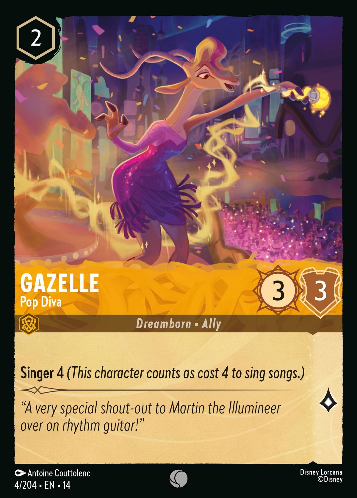 Gazelle - Pop Diva - Common Lorcana Card