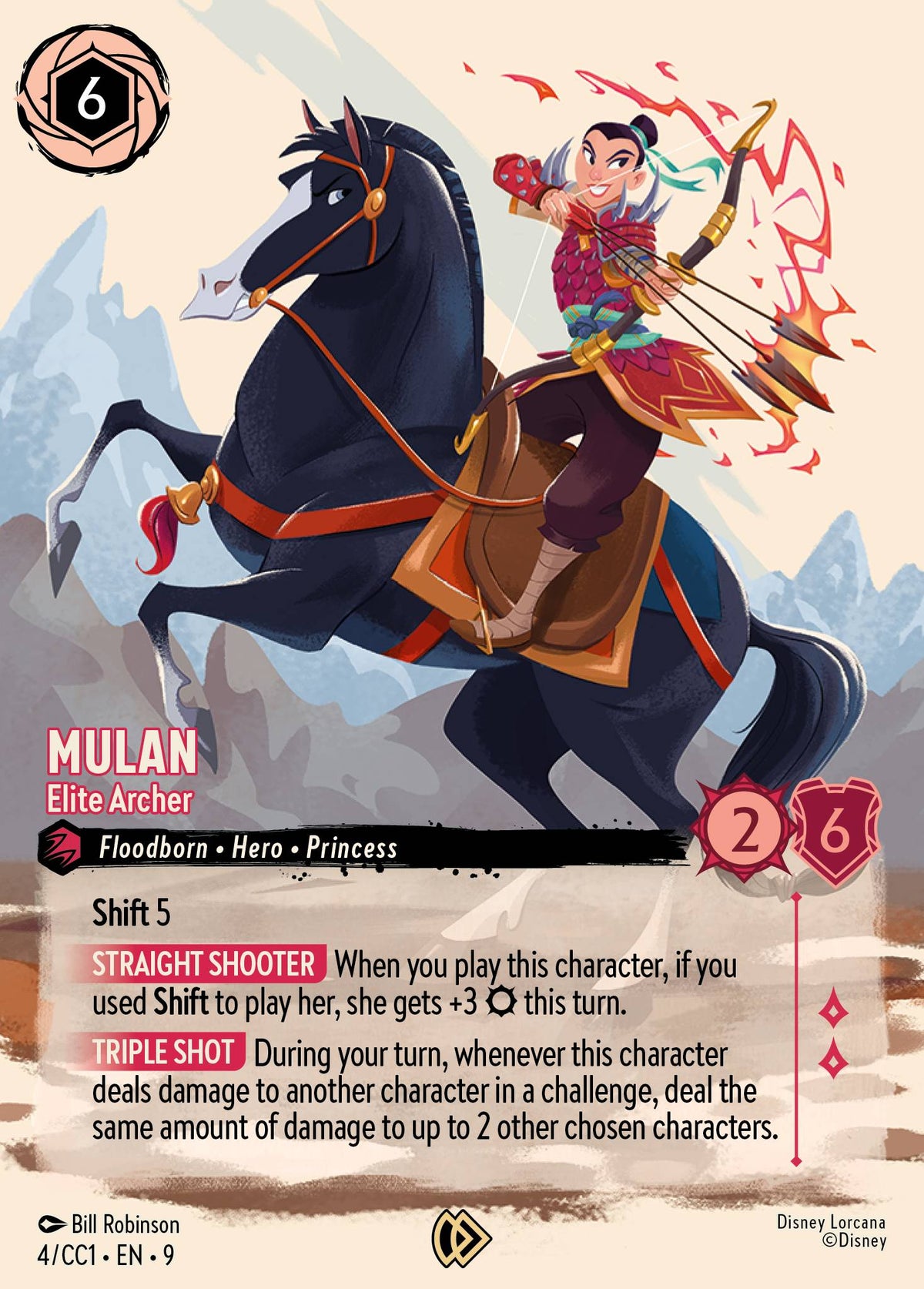 Mulan - Elite Archer - Disney Lorcana Promo Cards - Holofoil