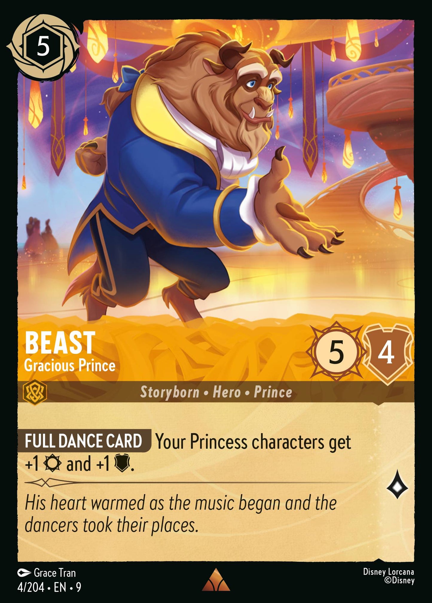 Beast - Gracious Prince - Disney Lorcana Card