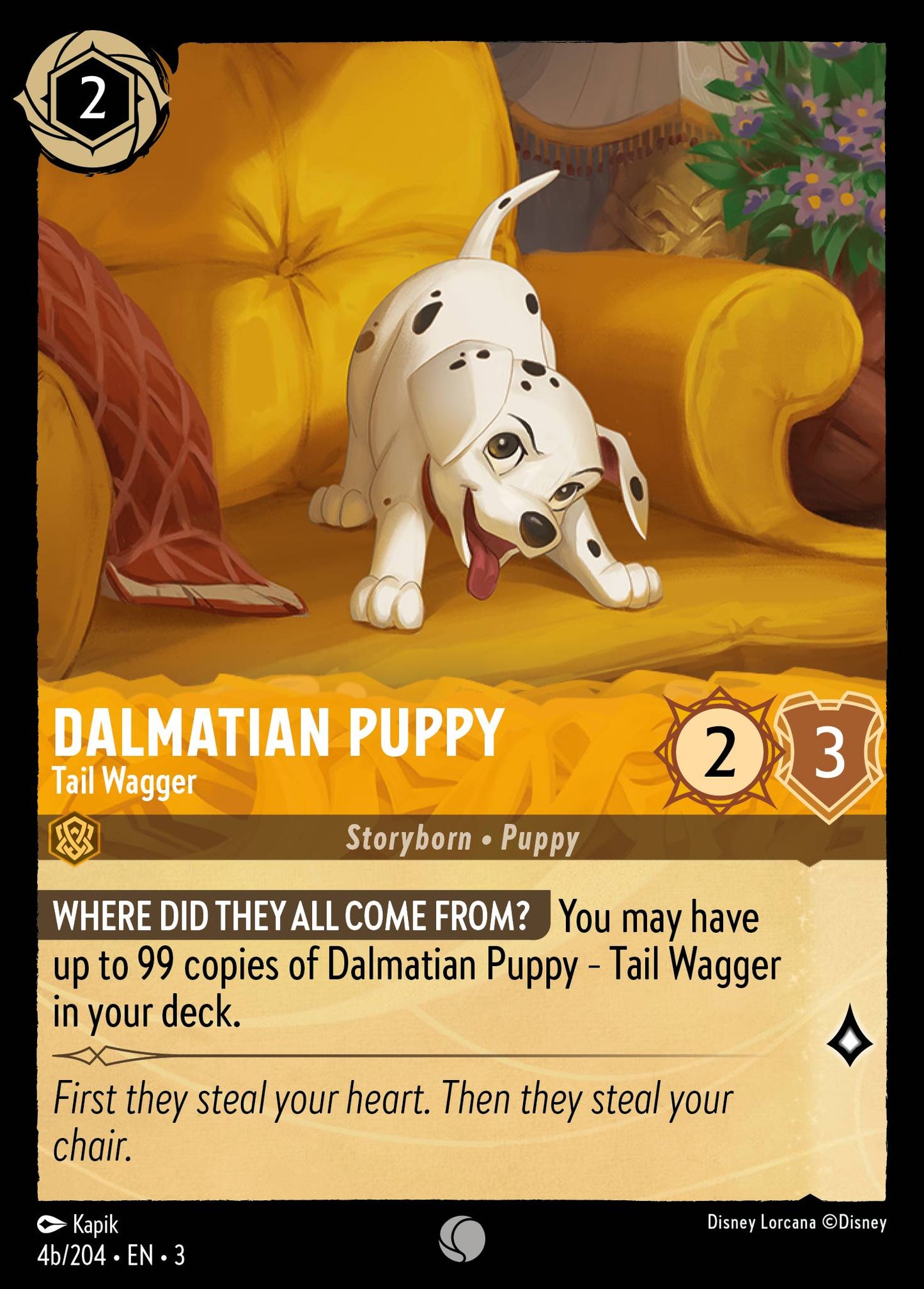 Dalmatian Puppy - Tail Wagger (4b/204) - Common Lorcana Card
