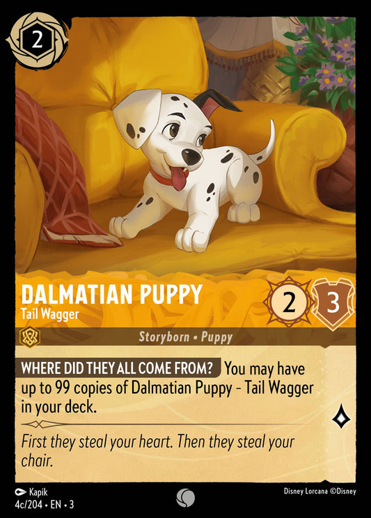 Dalmatian Puppy - Tail Wagger (4c/204) - Common Lorcana Card